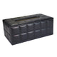 PU Leather Tissue Box Holder Business Black, Rectangular Napkin Holder Drawer Paper Dispenser, Home Office Car Tissue Holder with Magnetic Bottom (Black)