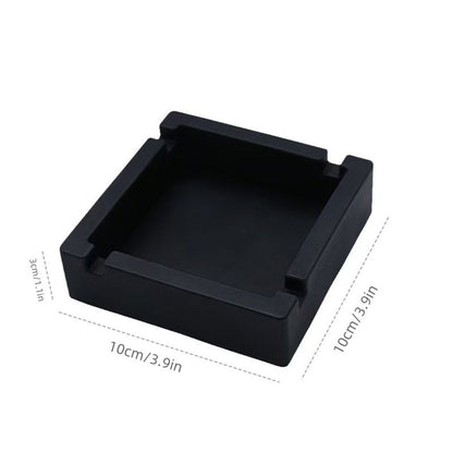 2pcs Large Black Silicone Cigar Bulk Ash tray, Unbreakable Cigar Ashtray, Flexible Deep Bowl Silicone Cigar Ashtrays for Patio/Indoor/Outdoor/Deco(10*10*3cm）