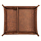 Tray desktop storage rack, detachable 2 compartments tray bedside dressing table bedside table desktop storage board, brown