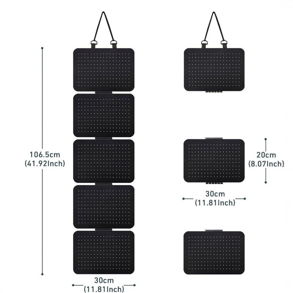 Enamel Lapel Pin Display Panels Organizer with 5 Loose-Leaf Board Pieces, Hanging Brooch Pin Organizer, (Pins Not Included) (Black)