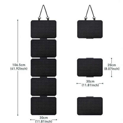Enamel Lapel Pin Display Panels Organizer with 5 Loose-Leaf Board Pieces, Hanging Brooch Pin Organizer, (Pins Not Included) (Black)