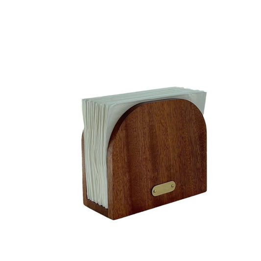 2pcs Napkin Holder for Table, Napkin Holders for Kitchen, Napkin Holder for Kitchen Dining Room Table Decor, Upright Wood Napkin Dispenser for Indoor & Outdoor Use Sandalwood (single-sided)