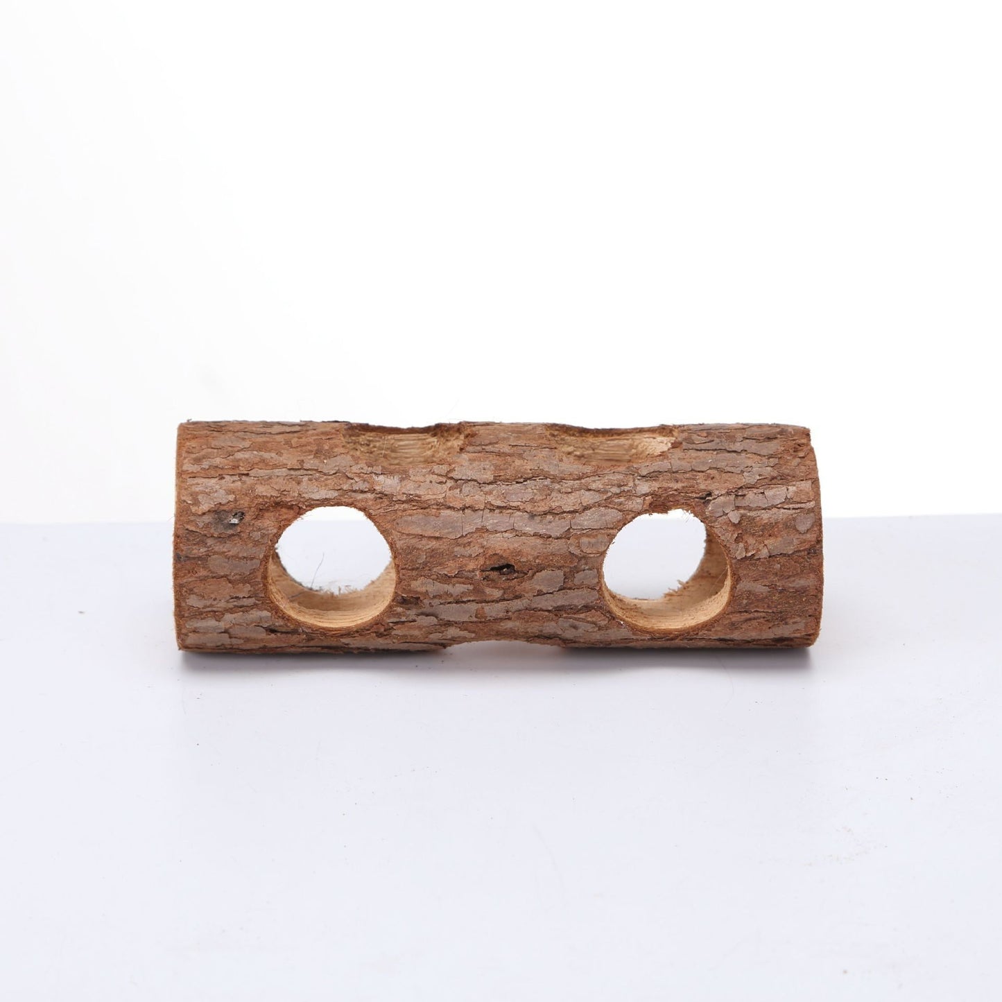 Natural Wood Tunnel Hamster Tunnel for Hamster Reptile Small Animals Cage Hollow Tree Trunk Hideout Toy (20cm long  aperture 3.8CM)