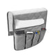 Sofa Armrest Organizer Non-Slip Remote Control Holders for Recliner Couch Chair Armchair Caddy with 5 Pockets for Table,Cell Phone,Magazines,Books (grey)