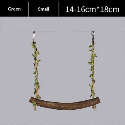 2pcs Swing Chicken Toy Perch Chicken Stand Bird Chew Toy for Birds Parrots Training Stand Holder Bird Toy Chickens and Parrots Bird Swings Birdcage Accessories（small size）