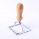 Zinc alloy edge flower biscuit mould Dim sum cake dumpling skin cake die cutter baking appliance Wooden Handles, Fluted Square Shapes,