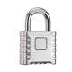 1-piece set of heavy-duty 4-digit password lock, one click unlock, error proof function, waterproof large outdoor padlock, suitable for school gym storage cabinets, fences, doors, storage units (silver)