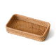 Small Rattan Serving Tray, Natural Wicker Decorative Tray Handwoven for Keys Trinkets Rings Cosmetics, Decorative Jewelry Perfume Tray for Coffee Table Entryway Living Room(Small)