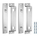 4 Sets of Bird House Brackets, Steel Bird House Mounting Bracket with Screws and Drywall Anchors, Bird Feeder Hanger Bracket Mounting Plate for Securing Bird Houses Nesting Boxes
