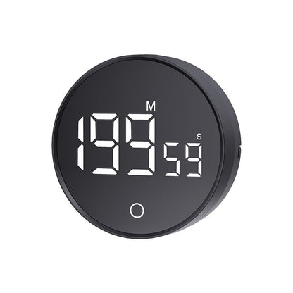 Digital Kitchen Timer, Rechargeable Magnetic Visual Timer with Large LED Display, Adjustable Volume for Classroom, Cooking, Fitness, Baking, Kids Learning & Teaching (Black,Battery not included)