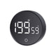 Digital Kitchen Timer, Rechargeable Magnetic Visual Timer with Large LED Display, Adjustable Volume for Classroom, Cooking, Fitness, Baking, Kids Learning & Teaching (Black,Battery not included)