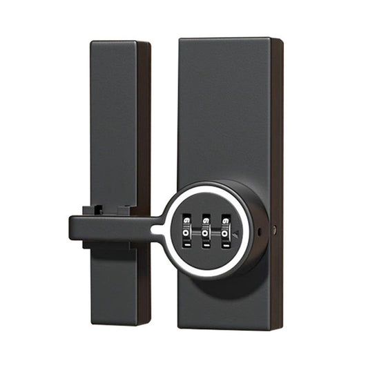 Black (Luminous) 180 Degree Barn Door Lock, 3 Digit Password Keyless, Mechanical Password Lock,Flip Latch with Combination,for Barn Door,Sliding Door, Windows, Cabinets, Garden, Bathroom