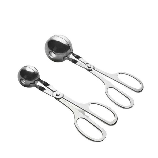 2 pack Meat Maker Tools Dough Meatball Scoop Non Stick Stainless Steel for Rice Meat Cookie Making（1 big and 1 small）