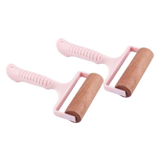 2 pack Rolling Pin with Plastic Handle, Small Mini Pastry and Pizza Dough Baker Roller Ideal for Baking Dough, Pizza, Pie, Pastries, Pasta and Cookies