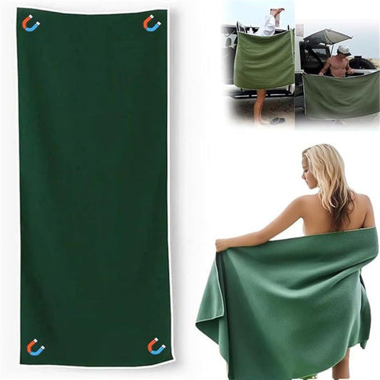 Magnetic Bath Towel Oversized Quick-Dry Microfiber Towel with Magnetic Closure, Super Absorbent & Sand-Resistant for Beach, Pool, Travel, Gym & Camping 75"x30"