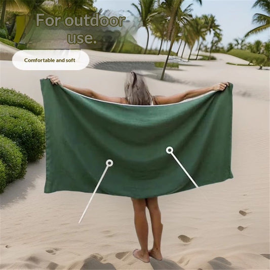 Magnetic Bath Towel Oversized Quick-Dry Microfiber Towel with Magnetic Closure, Super Absorbent & Sand-Resistant for Beach, Pool, Travel, Gym & Camping 75"x30"