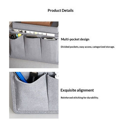 Sofa Armrest Organizer with Cup Holder Tray Chair Arm TV Remote Holder for Recliner Couch Armchair Caddy Bedside Storage Pockets Bag for Cellphone Tablet Book Magazines Drinks Pouch（black）