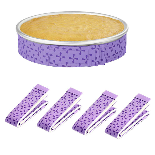 4-Piece Cake Pan Dampen Strips, Super Absorbent Thick Cotton Strips for Baking, Cake Leveler and Baking Supplies
