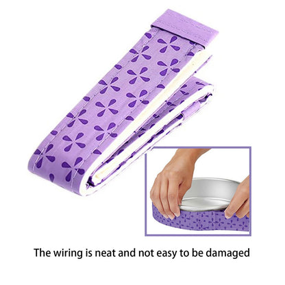 4-Piece Cake Pan Dampen Strips, Super Absorbent Thick Cotton Strips for Baking, Cake Leveler and Baking Supplies
