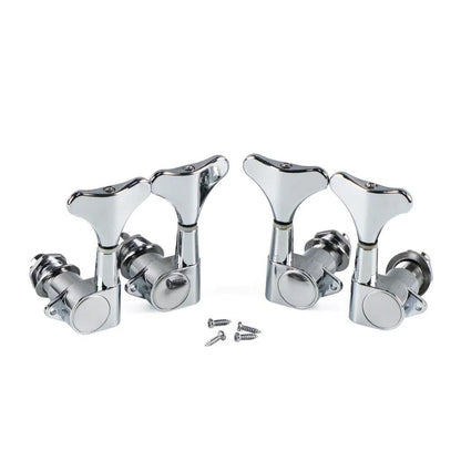 4 pack（2 left+2 right）Full Sealed Machine Heads Tuners Tuning Pegs Keys with Y-Style Button for Electric Bass