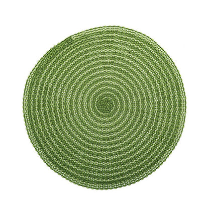 Textured Placemats 15 Inches Round, Set of 6 – Modern Traycloth Table Mats for Home, Dining Room Décor, Banquets, Indoor & Outdoor and Special Events