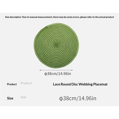 Textured Placemats 15 Inches Round, Set of 6 – Modern Traycloth Table Mats for Home, Dining Room Décor, Banquets, Indoor & Outdoor and Special Events