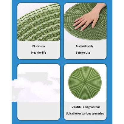 Textured Placemats 15 Inches Round, Set of 6 – Modern Traycloth Table Mats for Home, Dining Room Décor, Banquets, Indoor & Outdoor and Special Events