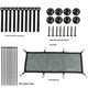 Under Desk Cable Management Net – Flexible Wire Organizer – Elastic Mesh Kit for Standing & Office Desks – Adhesive Positioning and Screw Lock Black