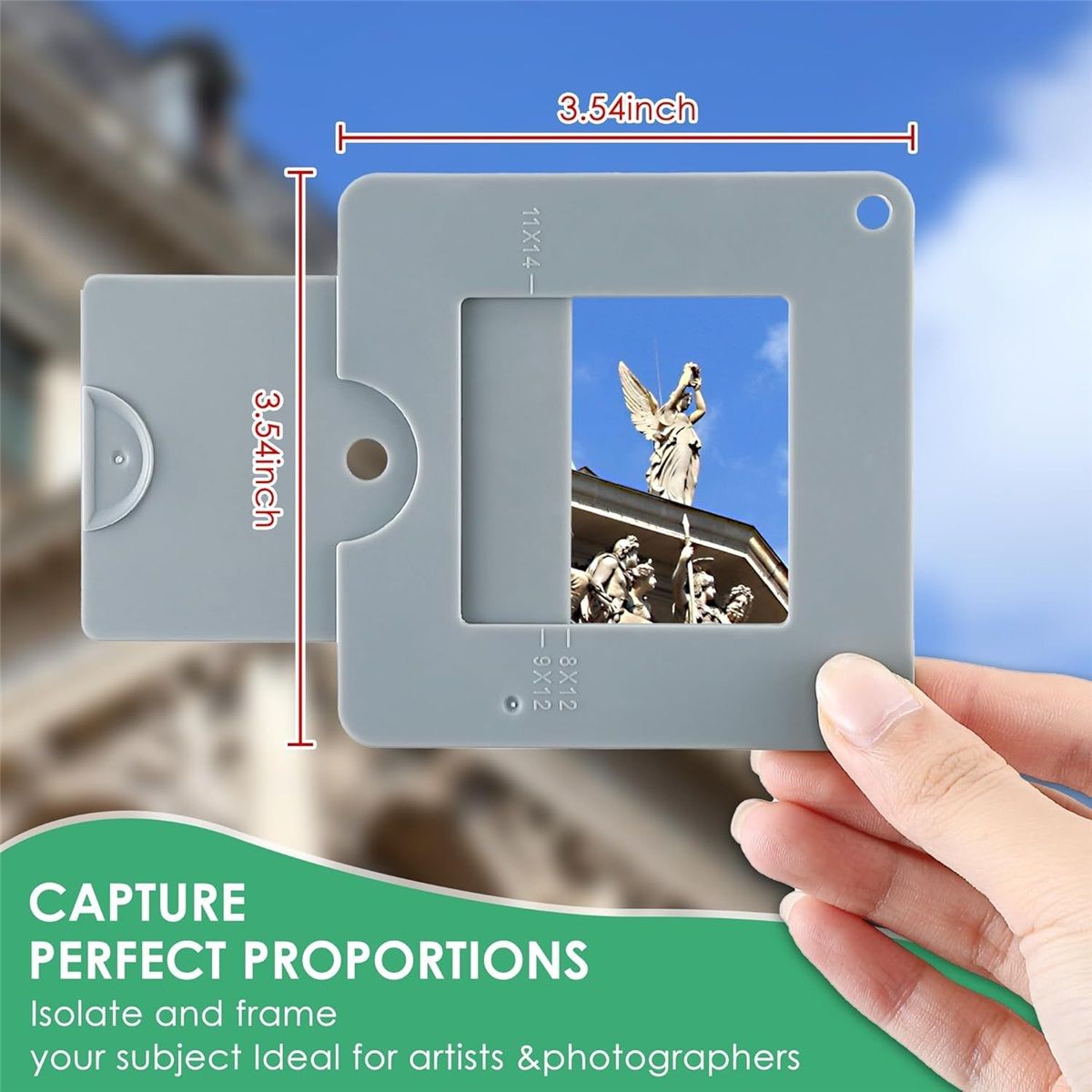 3 pack View Finder, View Finder with Sliding Mechanism, View Finder for Painting, Drawing, Photography, and Any Other Place Where, Composition is Required