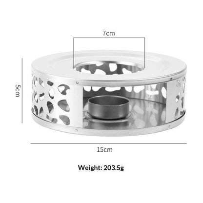 2 pack Stainless Steel Teapot Warmer, Teapot Heater with Tealight Holder Stainless Steel Candle Base Coffee Tea Warmer for Ceramic Teapot and Other Heatproof Dish（does not contain candles）