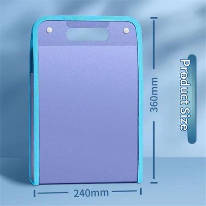 4 Pcs Vertical Expanding File Organizer 13 Pockets, A4 Expanding File Folder with Colorful Labels and Expandable Cover Large Capacity for Work School Home Office (240mm*360mm)