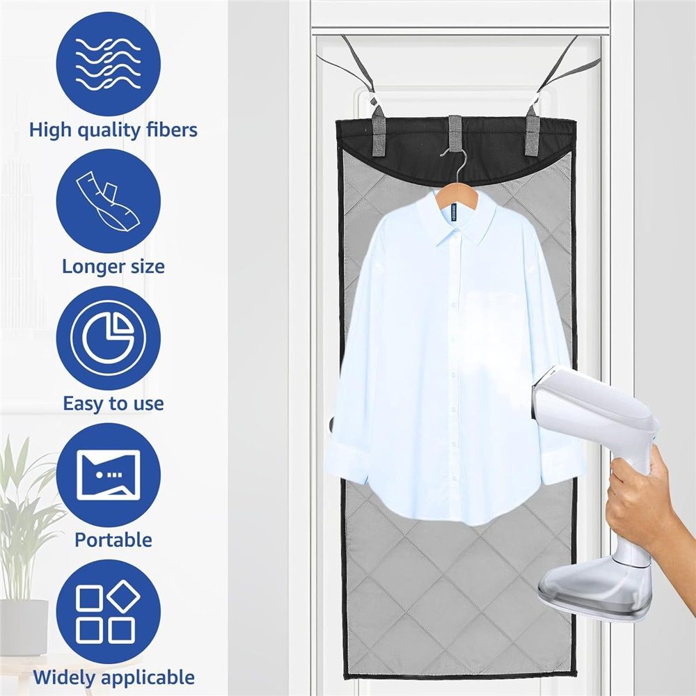 Over The Door Clothes Steamer Pad,45 ×19 inch Heat-resistant Over The Door Press Steam Pad,Vertical Hanging Over Door Clothes Steamer Pad for Clothes Steaming