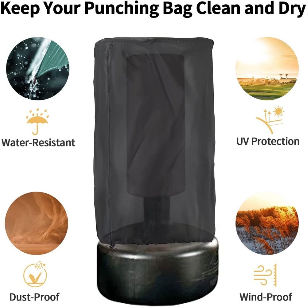 Freestanding Punching Bag Cover - Outdoor Waterproof, Standing Heavy Bag Protective Cover for Boxing Bag (43x28in)