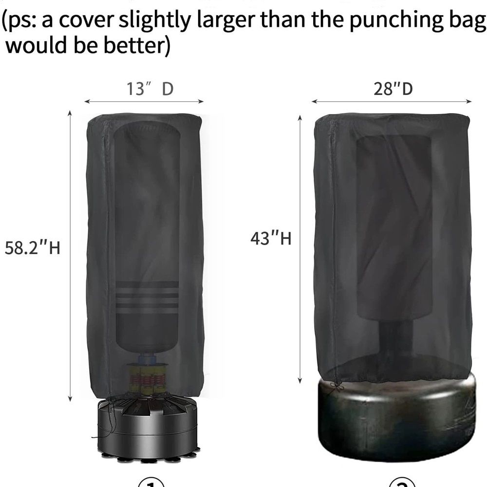 Freestanding Punching Bag Cover - Outdoor Waterproof, Standing Heavy Bag Protective Cover for Boxing Bag (43x28in)