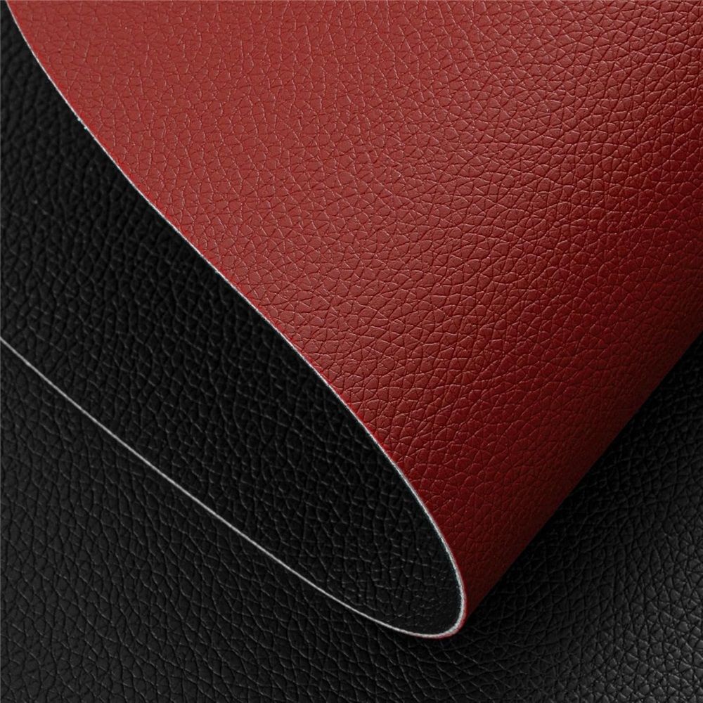 4 pack Placemats, Dual-Sided Placemats Waterproof Faux Leather Placemats Set of 4 Place Mats and Coasters Non-Slip Washable Table Mats for Dining Table (Only dining mat,Red Black, Set of 4)