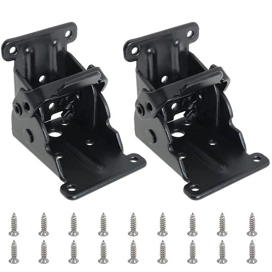 4-Pack Folding Brackets, Lock Extension Hinge, Foldable Leg Brackets Hardware for Table, Workbench, Platform