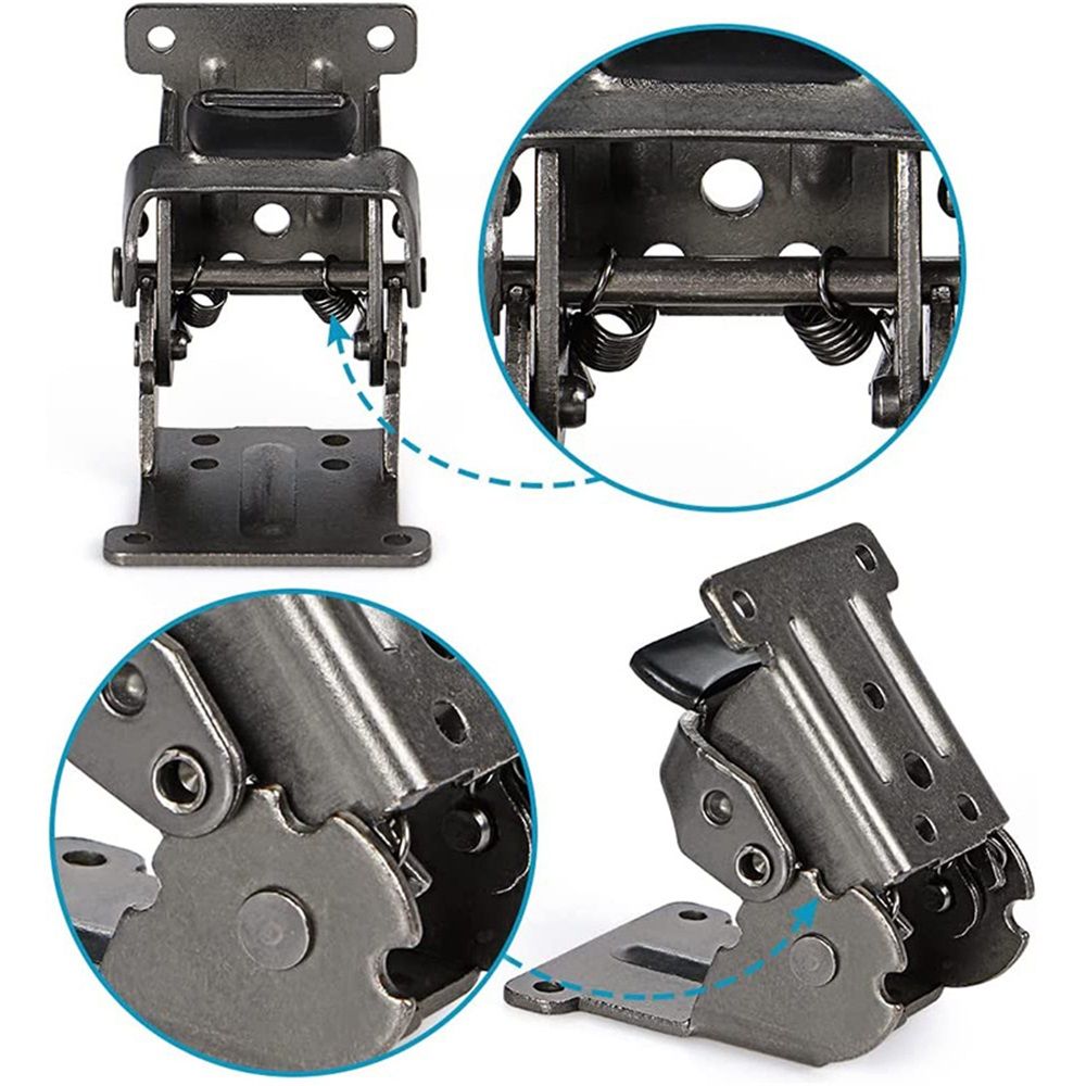4-Pack Folding Brackets, Lock Extension Hinge, Foldable Leg Brackets Hardware for Table, Workbench, Platform