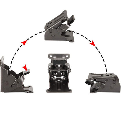 4-Pack Folding Brackets, Lock Extension Hinge, Foldable Leg Brackets Hardware for Table, Workbench, Platform