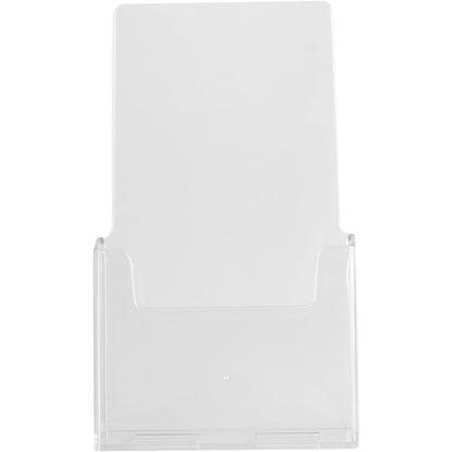 Brochure Holder Slant Back Clear Acrylic Countertop Ad Display Stand by Marketing Holders（20.8*11.1*8.2cm）