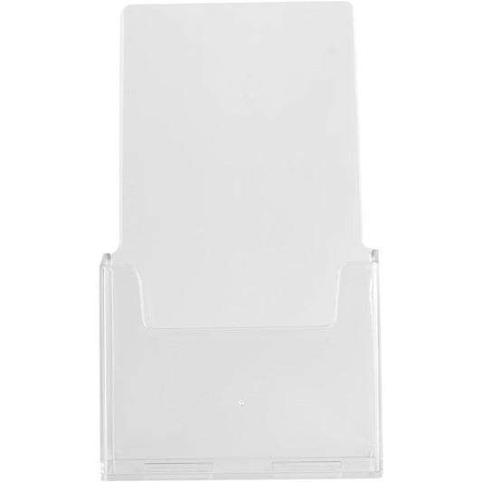 Brochure Holder Slant Back Clear Acrylic Countertop Ad Display Stand by Marketing Holders（20.8*11.1*8.2cm）