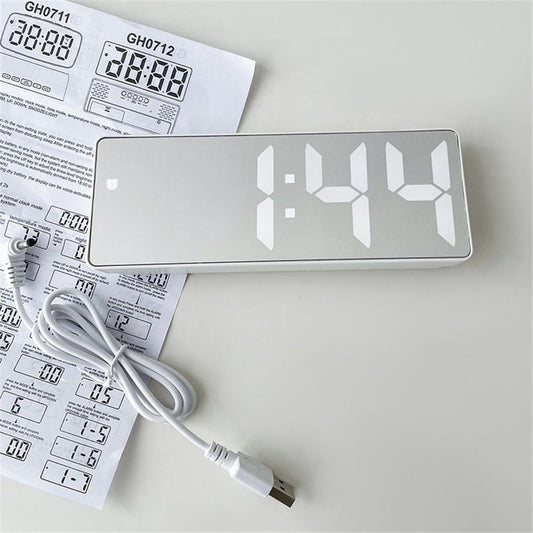 6.3 Inches Huge Digital Alarm Clock for Seniors & Visually Impaired, Easy Set, USB Charging Port, Room Desk Decor Exquisite Home Decor