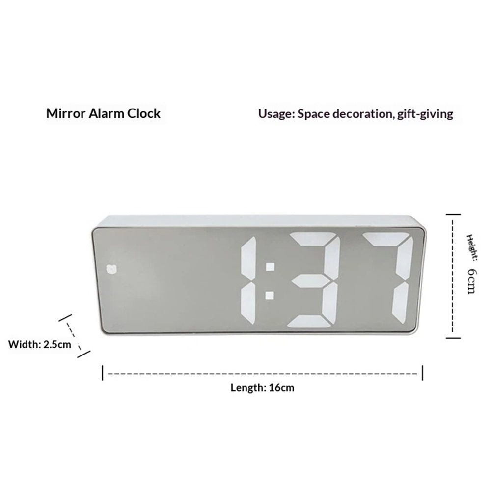 6.3 Inches Huge Digital Alarm Clock for Seniors & Visually Impaired, Easy Set, USB Charging Port, Room Desk Decor Exquisite Home Decor