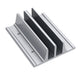 New Vertical aluminum alloy Laptop Stand, Adjustable 2 Slot Aluminum Desktop Holde, Fits Gaming Laptops (Silver)