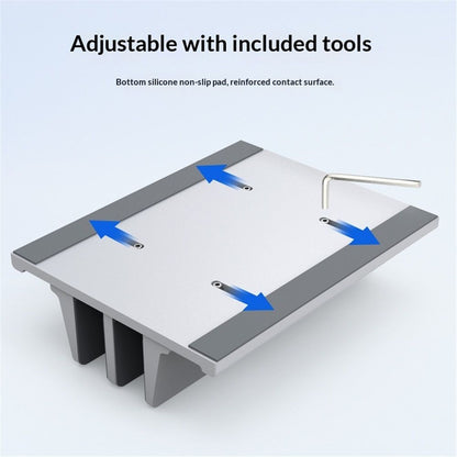 New Vertical aluminum alloy Laptop Stand, Adjustable 2 Slot Aluminum Desktop Holde, Fits Gaming Laptops (Silver)