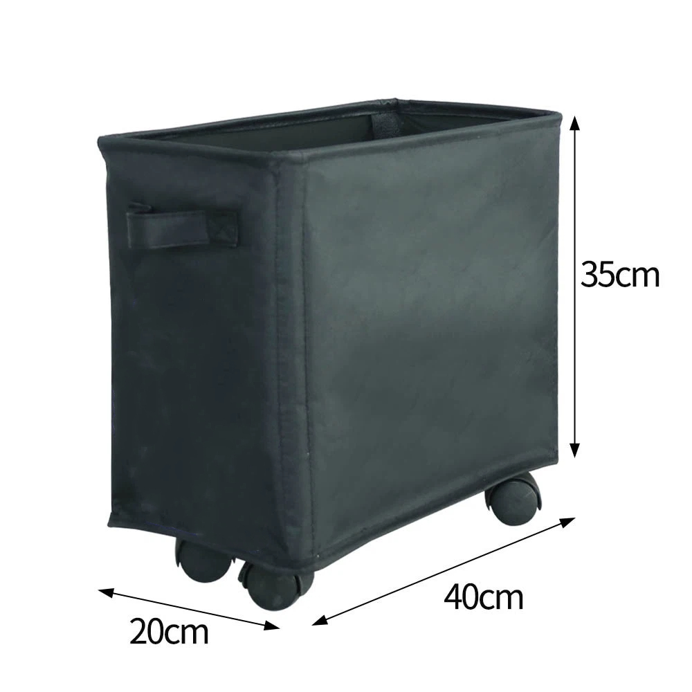 13.77 Inches Slim Laundry Basket on Wheels, Collapsible Rolling Laundry Hamper, Foldable Narrow Corner Clothes Storage Bins