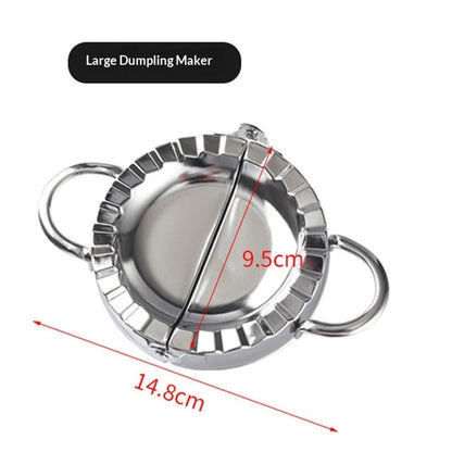 New Stainless Steel Ravioli Mould Dumpling Maker Wrapper Pierogie Pie Crimper Pastry Dough Press Cutter Kitchen Gadgets (Round Handle)