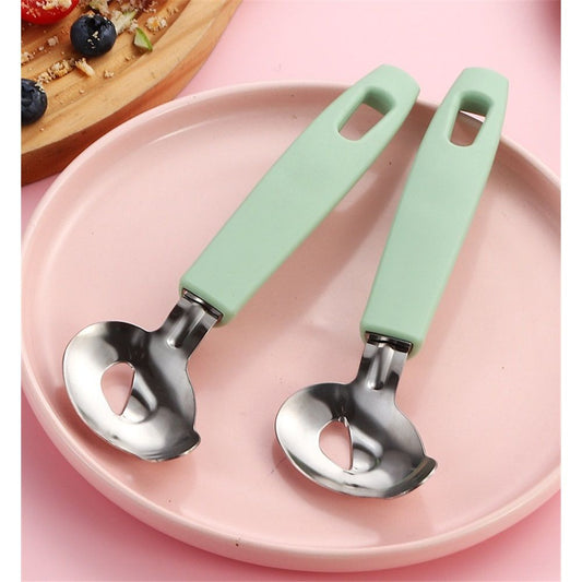 4 Pack Cactus Peeler Spoon, Stainless Steel, Multi-Function Peeling Knife, Cutting Noodle Knife, Kitchen Tool (green)