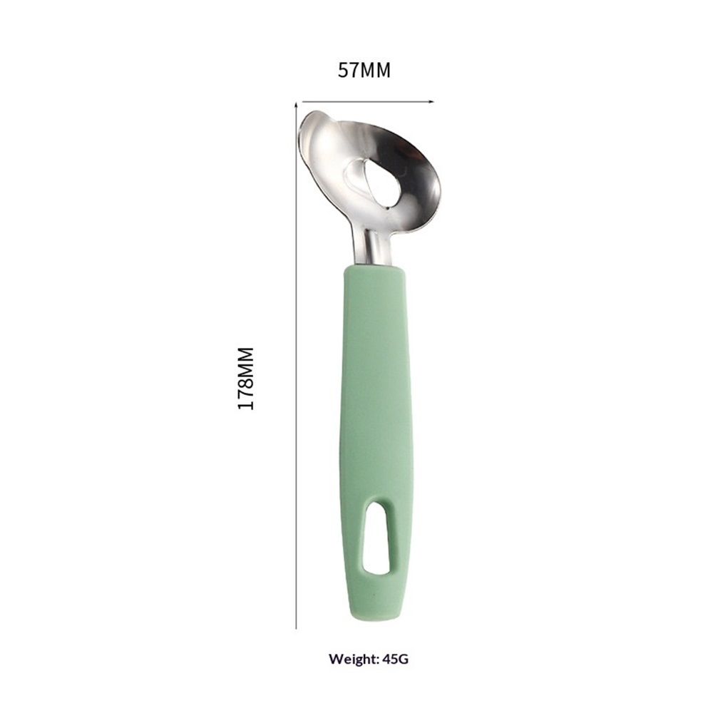 4 Pack Cactus Peeler Spoon, Stainless Steel, Multi-Function Peeling Knife, Cutting Noodle Knife, Kitchen Tool (green)
