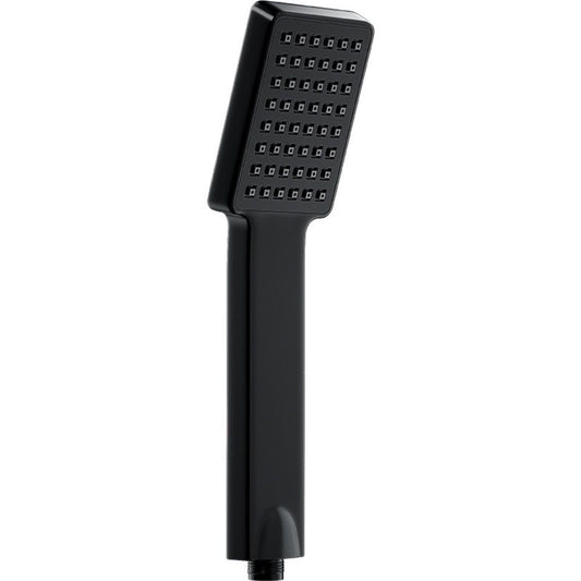 Square Handheld Shower Head - Spray,Phantom Night Black,  Grip for Low Pressure Bathrooms, 6-Layer Filter (Head Only)