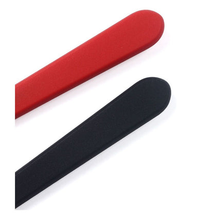 2 pack Baking Mini Serving Spatula, 20.3cmX4.2cm, Heat-Resistant Flexible Nonstick Silicone, Red and black